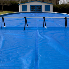 Enrouleur pour piscine hors-sol - Longueur Max 6,15 m / Largeur Max 6 m