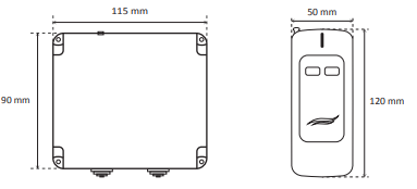 Module radio avec télécommande 2 boutons