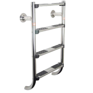 Echelle deux éléments - 1 marche de sécurité + 3 marches luxe - Échelle, escalier et main courante -