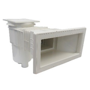 Skimmer béton grande meurtrière et rallonge - modèle Prestige - Blanc - Pièce à sceller - Astralpool