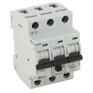 Disjoncteur triphasé 4/6,3 A - Coffrets électriques - Eaton