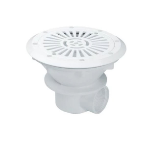 Bonde de fond Prestige Liner/Coque - Grille plate - Blanc - Pièce à sceller - Astralpool