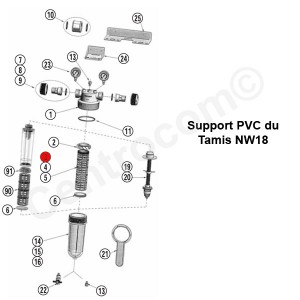 Support PVC du Tamis NW 18 - Pièces détachées - Générique