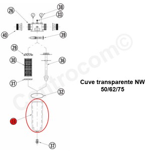 Cuve Transparent NW 50/62/75 - Pièces détachées - Générique