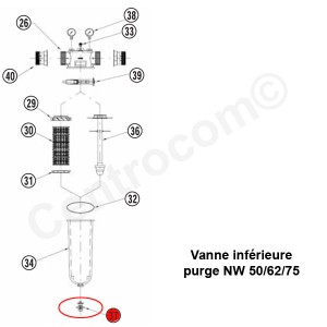 Vanne inférieure de purge - Pièces détachées - Générique