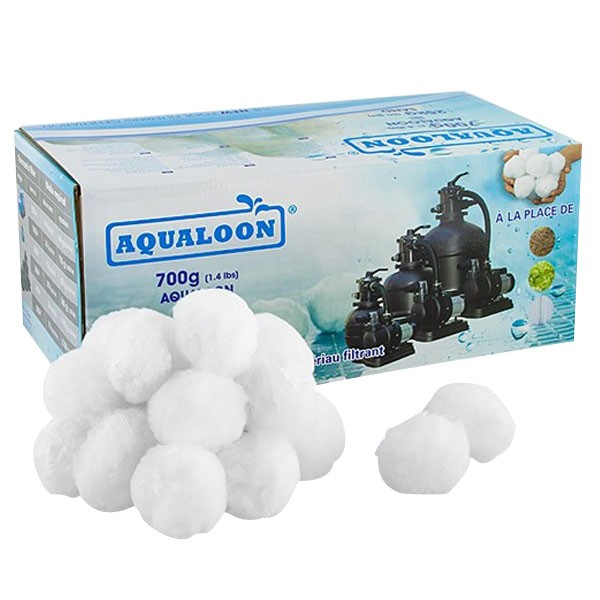 Plus léger 700g, Blanc Plus Efficace Haute perméabilité à l'eau Convient aux filtres à Cartouche KATELUO 300G/500G Balles Filtrantes,Boules de Filtre de Piscine 
