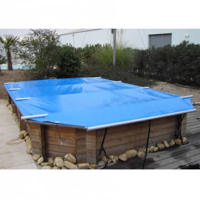 La Wood Securit Plus Bleu/Beige - largeur int. bassin <= 4,60m - Fix. piton bois - Le m²