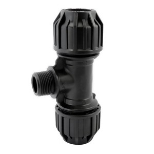 Té 90° avec dérivation filetée PE compression Codital Ø25-1/2 - Raccords - Codital