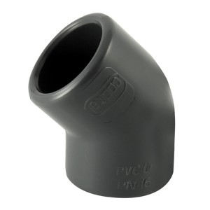 Coude 45° PVC pression à coller FF Ø40 - Raccords - Générique