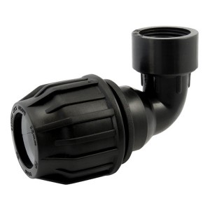 Adaptateur coudé à 90° femelle PE Compression Codital Ø32-3/4 - Raccords - Codital
