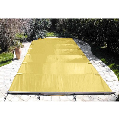 Bâche À Barres Piscine Tramontane Beige/Beige - 10x5m - Piton douille inox