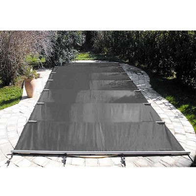 Bâche À Barres Piscine Tramontane Gris médium/Gris médium - 7x3m - Piton douille inox