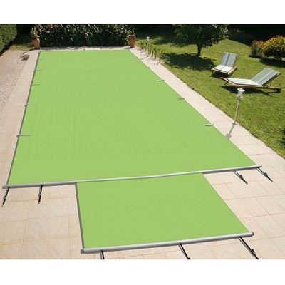 Bâche À Barres Piscine Evo Amande/Beige - 7x3m - Piton douille inox