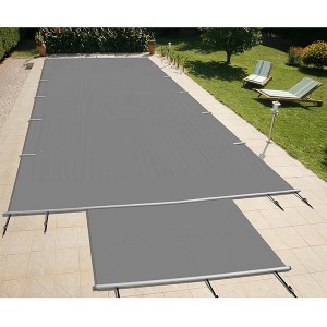 Evo Gris/Gris - 11x5m - Piton douille inox - Bâche à barres - Astralpool