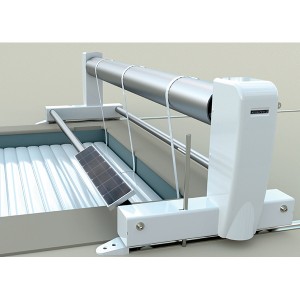 Bahia mobile solaire sur rails - Blanc - 10x5 m - Couverture hors-sol - Astralpool