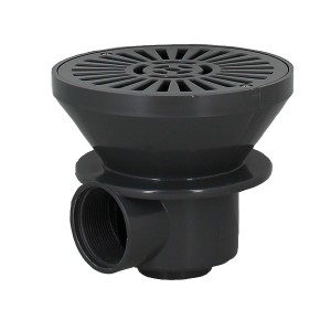 Bonde de fond - Ø180mm - Béton - Anthracite - Pièce à sceller - AstralPool