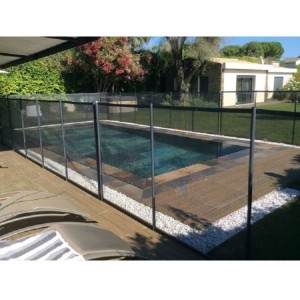 Beethoven Prestige GRIS ANTHRACITE 30MM 7M - 8 piquets gris anthracite - Barrière piscine - Piscine 