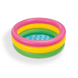Pataugeoire gonflable Rainbow - 61x22 cm - Piscine enfant - Intex