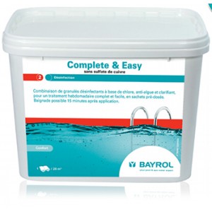 Complete & Easy - 16 sachets - 4,5 kg - Chlore, oxygène actif, brome - Bayrol