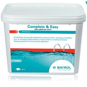 Complete & Easy - 16 sachets - 4,5 kg - Chlore, oxygène actif, brome - Bayrol