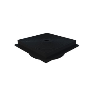 Couvercle de skimmer rond socle carré - Gris anthracite - Pièce à sceller - Astralpool