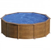 Piscine acier Pacific - Imitation bois - Ronde - Ø 4,60 m x 1,20 m