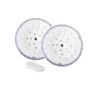 2 projecteurs LED avec télécommande - Blanc - Lampe led - Gre