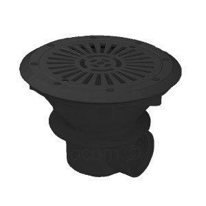 Bonde de fond Prestige Liner/Coque - Grille plate - Gris anthracite - Pièce à sceller - Astralpool