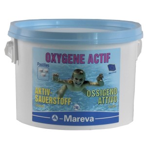 Oxygène actif - Galets de 50g - 3 kg - Chlore, oxygène actif, brome - Mareva