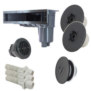 Kit pièces à sceller - Piscine béton Jusqu'à 7x3 m - Gris anthracite - Kit construction piscine - AstralPool