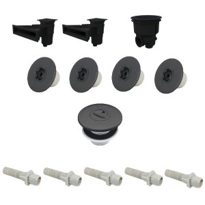 Kit pièces à sceller - Piscine béton 10x5 m - Gris anthracite - Kit construction piscine - AstralPool