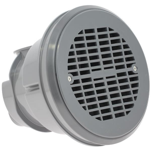 Bonde de fond béton - modèle Norm - Grille plate - Gris - Pièce à sceller - AstralPool