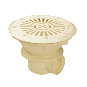 Bonde de fond Prestige Liner/Coque - Grille plate - Sable - Pièce à sceller - Astralpool