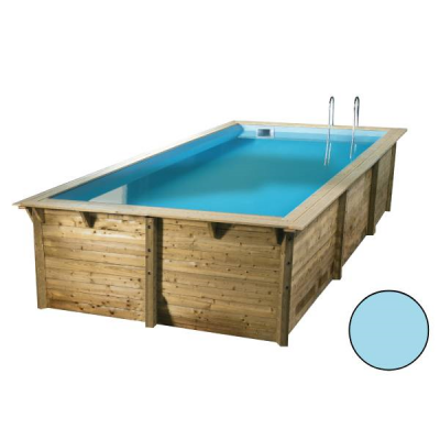 La Piscine Piscine Azura 350 x 505 - H126 cm - Liner bleu 75/100ème