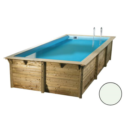 La Piscine Piscine Azura 350 x 505 - H126 cm - Liner beige 75/100ème