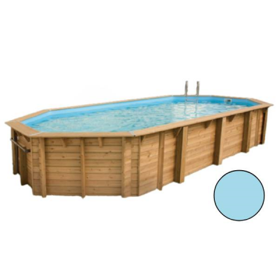 La Piscine Piscine Azura 400 x 750 - H130 cm - Liner bleu 75/100ème