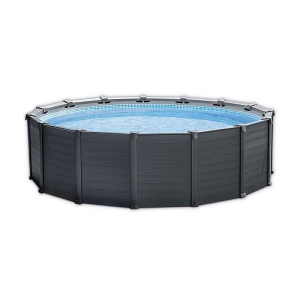 Piscine Graphite - Ronde - Ø 4,78 m x 1,24 m - Piscine tubulaire - Intex