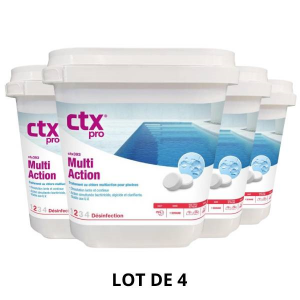 CTX 393 - Multi action 250 g - 5 kg - 4x5 kg - Chlore, oxygène actif, brome - CTX