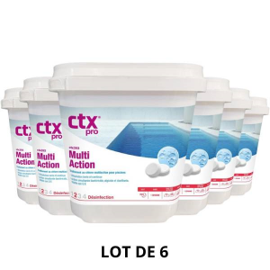 CTX 393 - Multi action 250 g - 5 kg - 6x5 kg - Chlore, oxygène actif, brome - CTX