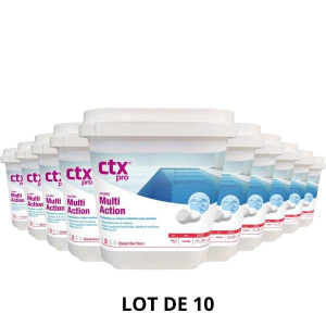CTX 393 - Multi action 250 g - 5 kg - 10x5 kg - Chlore, oxygène actif, brome - CTX