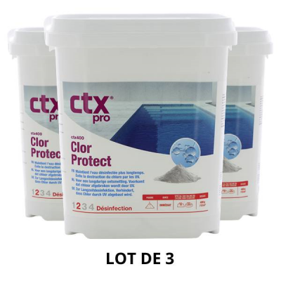 Le CTX 400 - Chlorprotect stabilisant - 4,5 Kg - 3x4,5 kg
