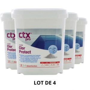 CTX 400 - Chlorprotect stabilisant - 4,5 Kg - 4x4,5 kg - Chlore, oxygène actif, brome - CTX