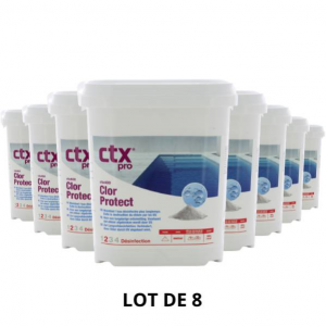 CTX 400 - Chlorprotect stabilisant - 4,5 Kg - 8x4,5 kg - Chlore, oxygène actif, brome - CTX