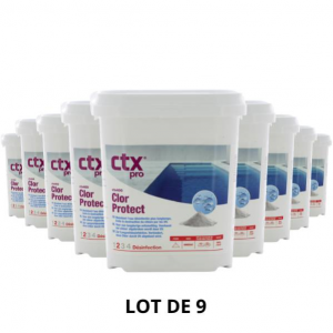 CTX 400 - Chlorprotect stabilisant - 4,5 Kg - 9x4,5 kg - Chlore, oxygène actif, brome - CTX