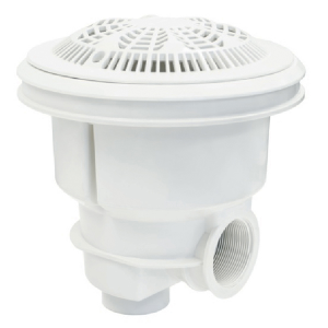 Bonde de fond liner métrique - modèle Norm - Grille anti-vortex - Blanc - Pièce à sceller - AstralPool