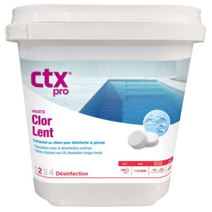 CTX 370 - Clor lent - Galet 250 g - 25 kg - Chlore, oxygène actif, brome - CTX