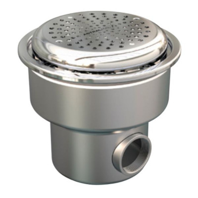  Bonde de fond Inox STYLE - Circulaire - Anti-vortex - Liner