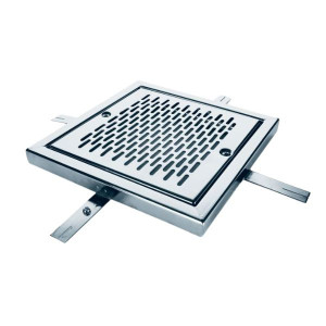 Grille d'écoulement Inox - 400 x 400 mm - Béton - Pièce à sceller - AstralPool