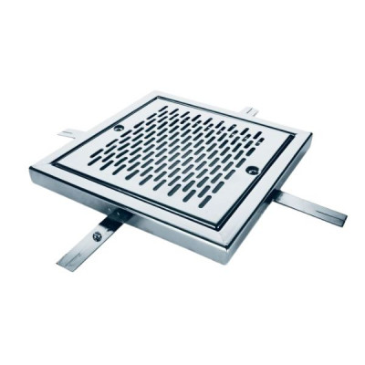  Grille d'écoulement Inox - 500 x 500 mm - Béton