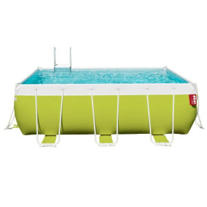 Piscine tubulaire Laguetto Pop - Rectangulaire - 7,80 m x 2,80 m x 1,20 m - Vert - Piscine tubulaire - Générique